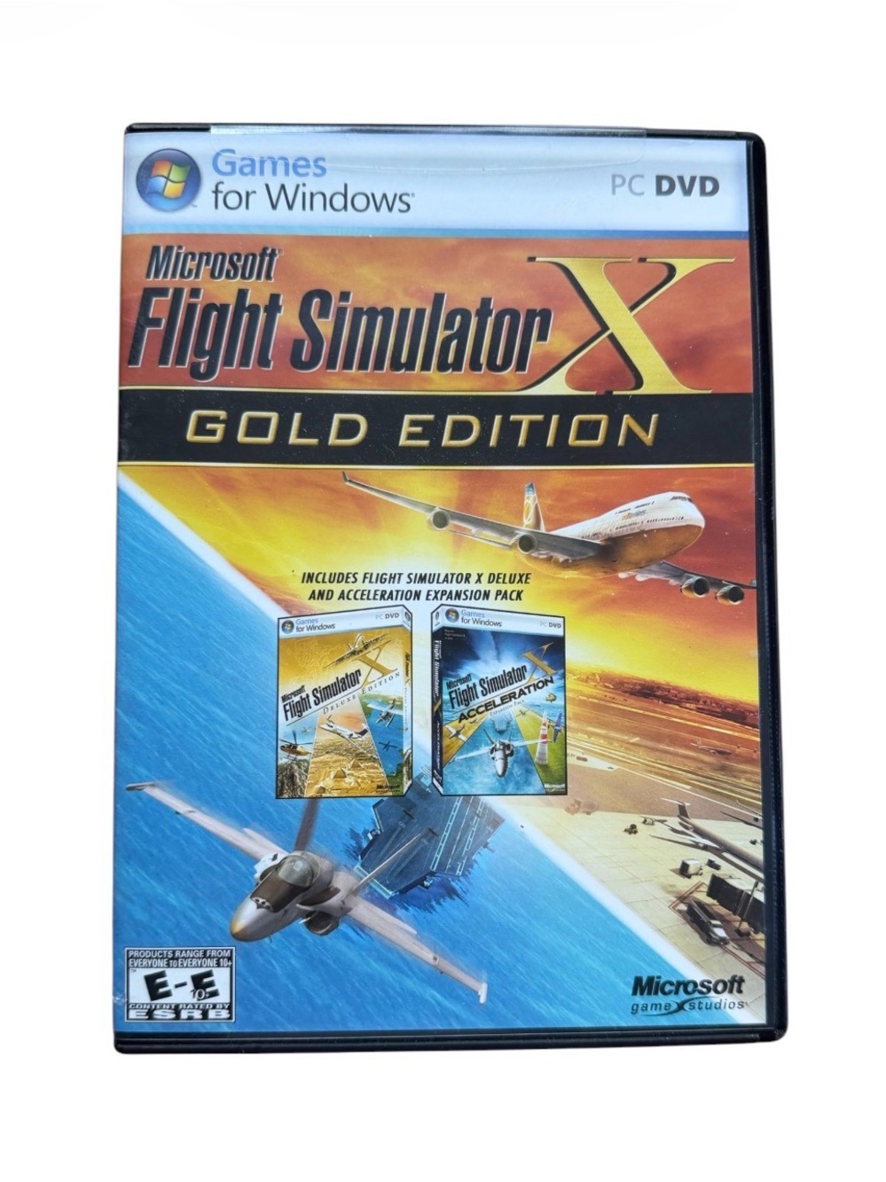 Microsoft Flight Simulator X Gold Edition PC DVD Deluxe & Acceleration Expansion